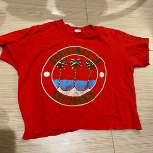 Vintage Single Stitch Christmas in California Cropped Tee